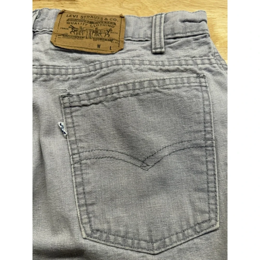 Levis 505 VINTAGE‎ Y2K Men's 32x33 Gray Straight Leg Denim Jeans USA